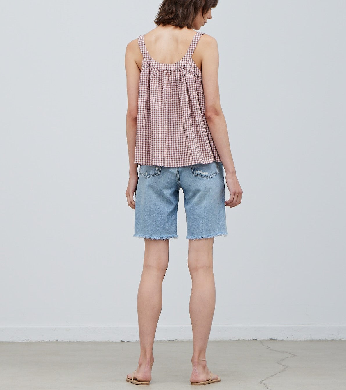 PLAID FABRIC TOP