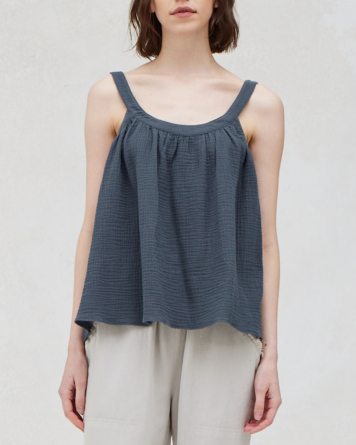 SOLID GAUZE TOP