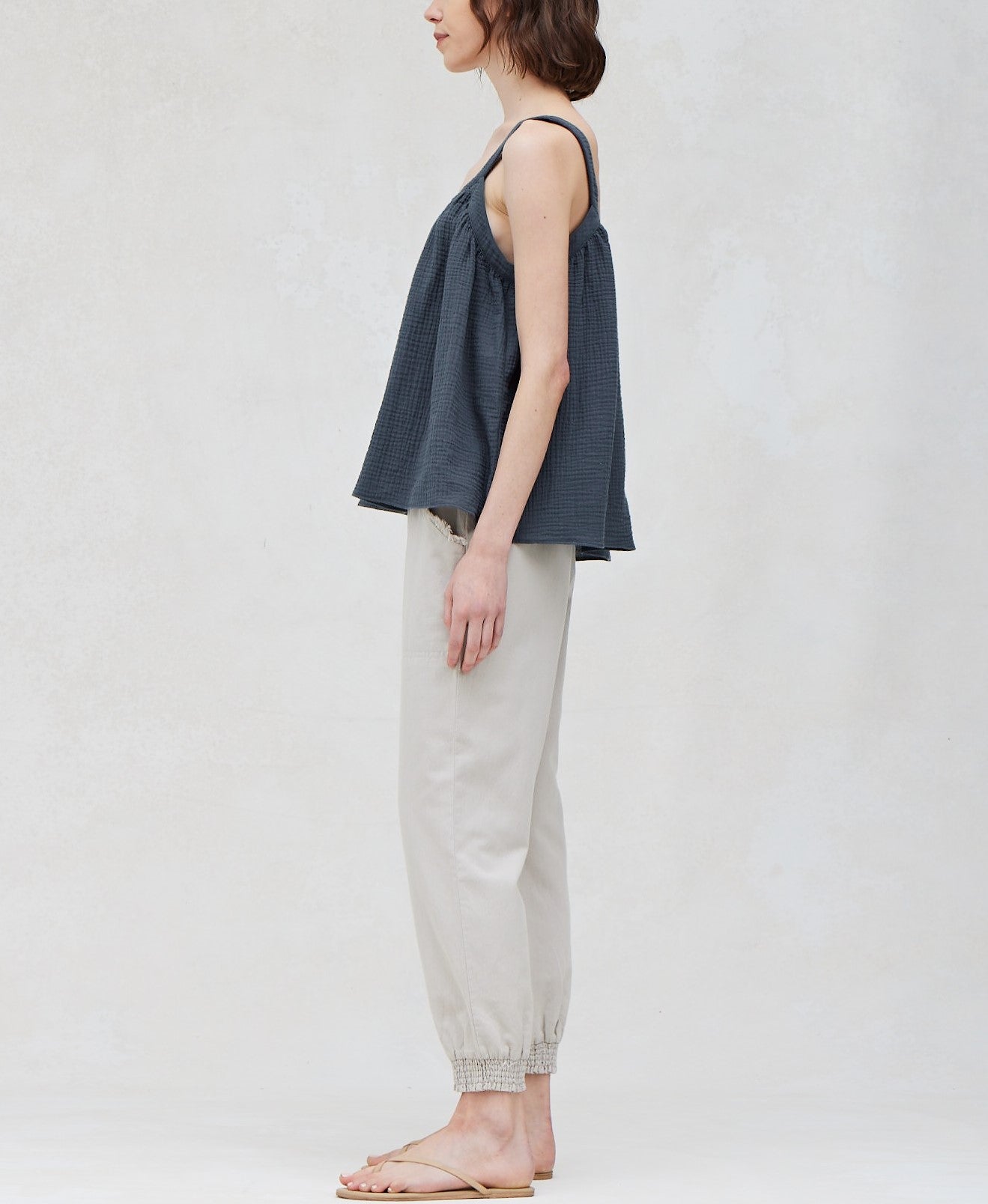 SOLID GAUZE TOP