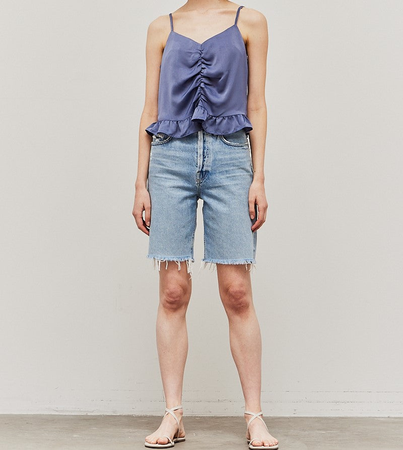 SATIN PEPLUM TANK