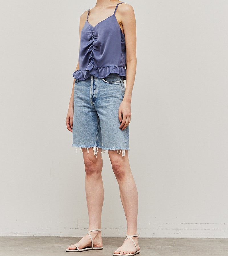 SATIN PEPLUM TANK