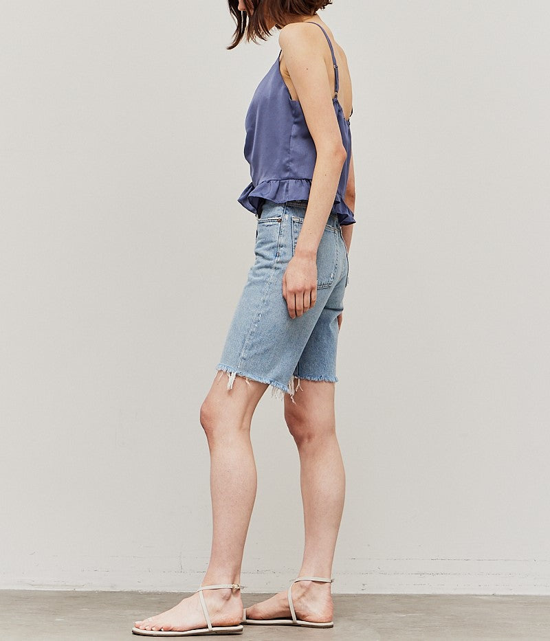 SATIN PEPLUM TANK