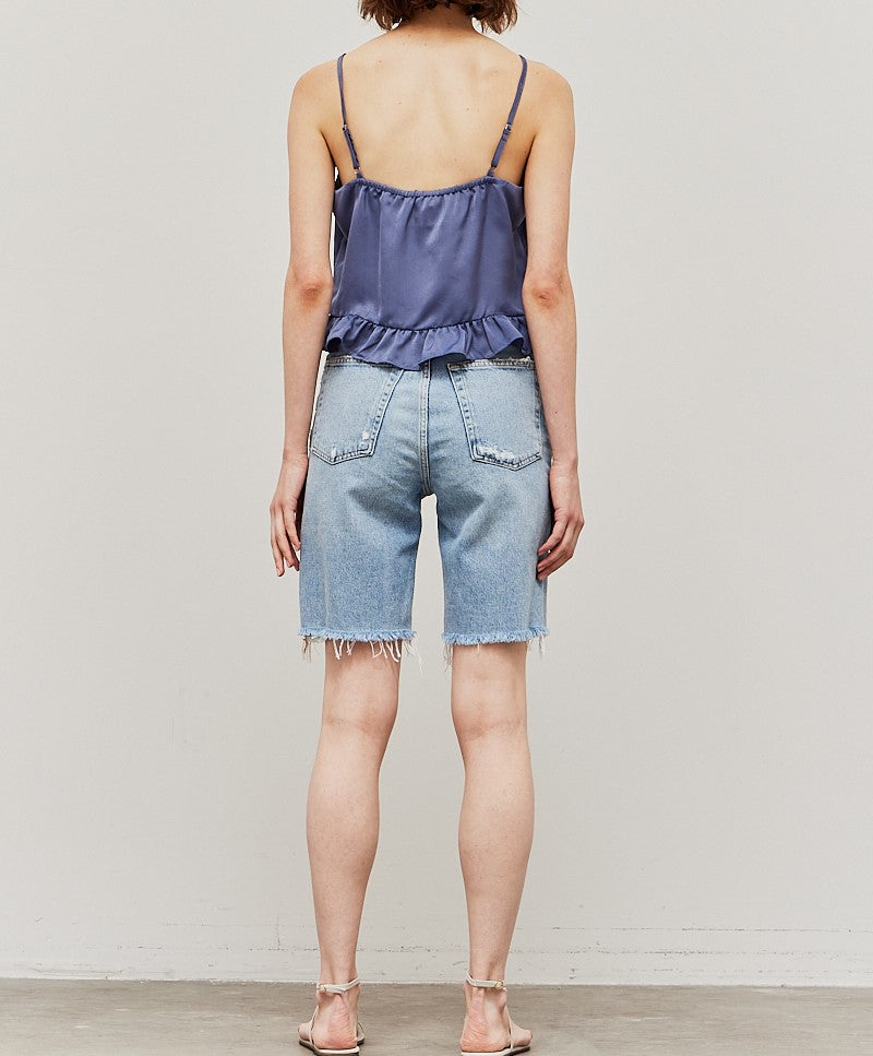 SATIN PEPLUM TANK