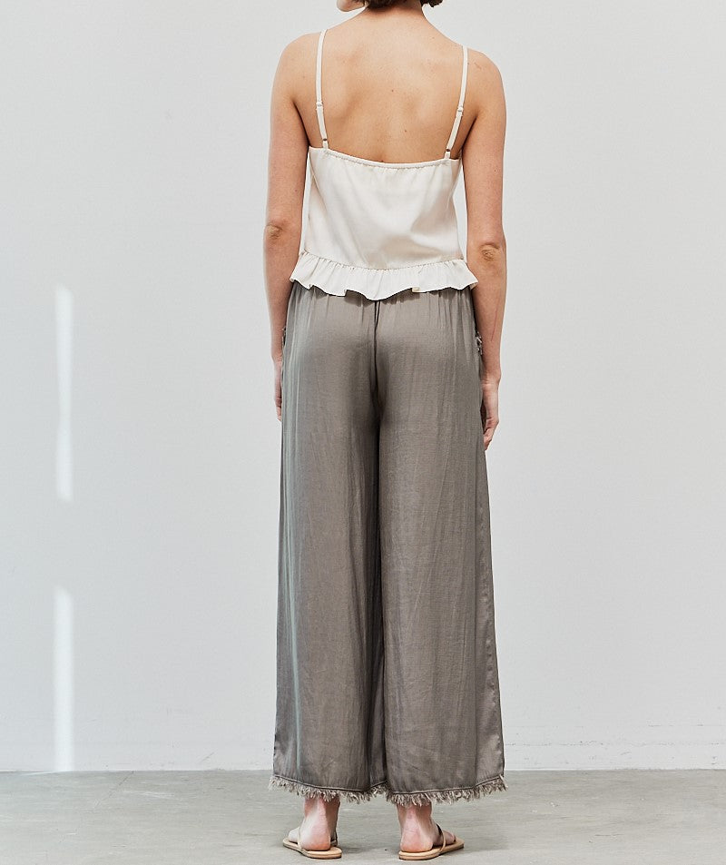 SATIN PEPLUM TANK