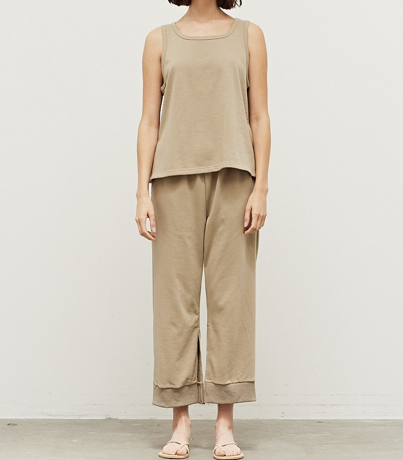 TERRY KNIT SIDE SLIT TANK