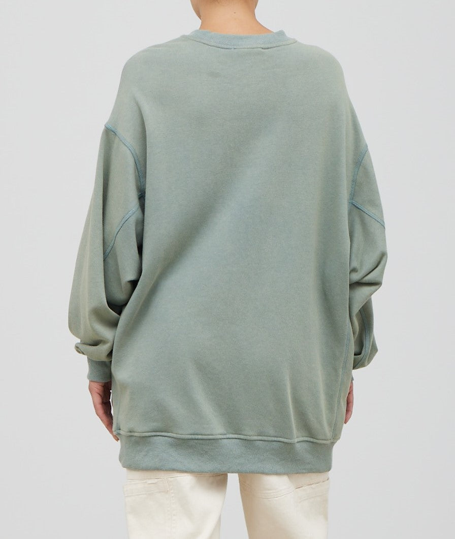 STONE WASHED TERRY TUNIC