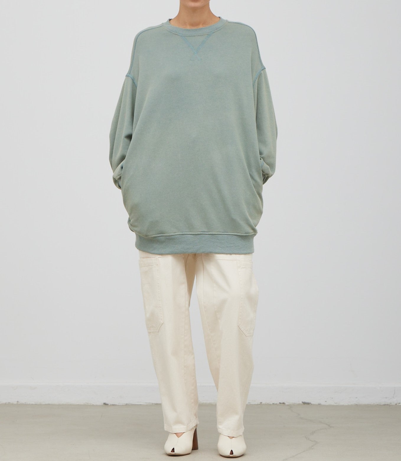 STONE WASHED TERRY TUNIC