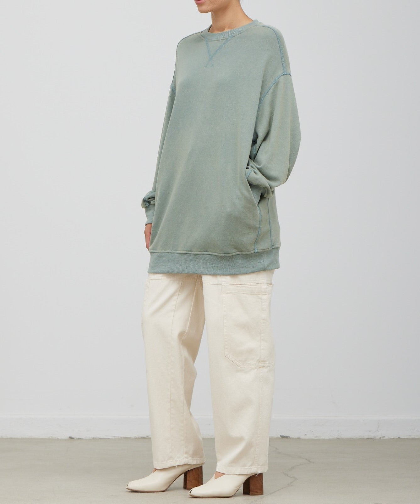 STONE WASHED TERRY TUNIC