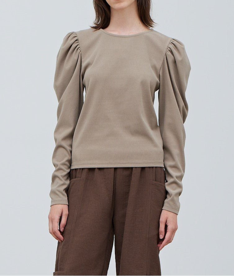 BASIC SHIRRING SLEEVE BLOUSE