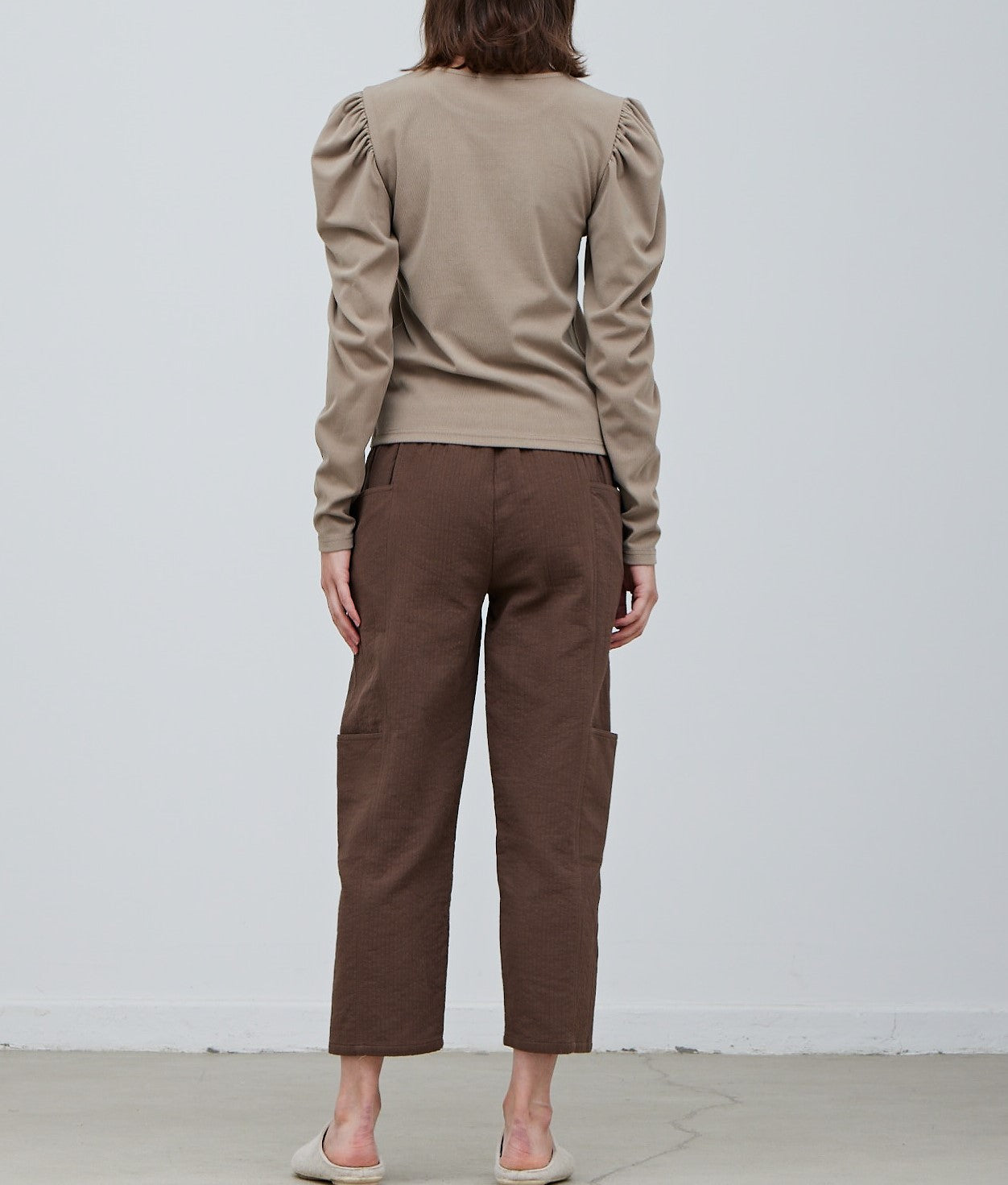 BASIC SHIRRING SLEEVE BLOUSE