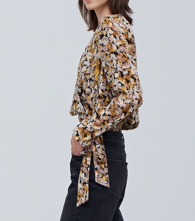 METALLIC SURPLICE TOP