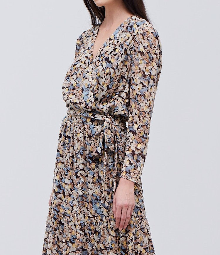 METALLIC SURPLICE TOP