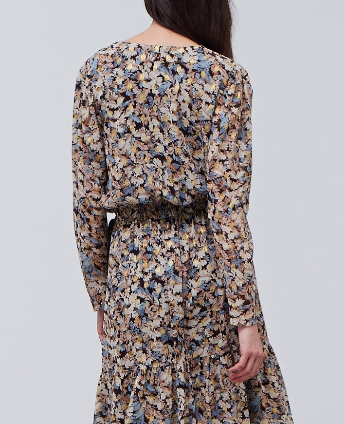 METALLIC SURPLICE TOP