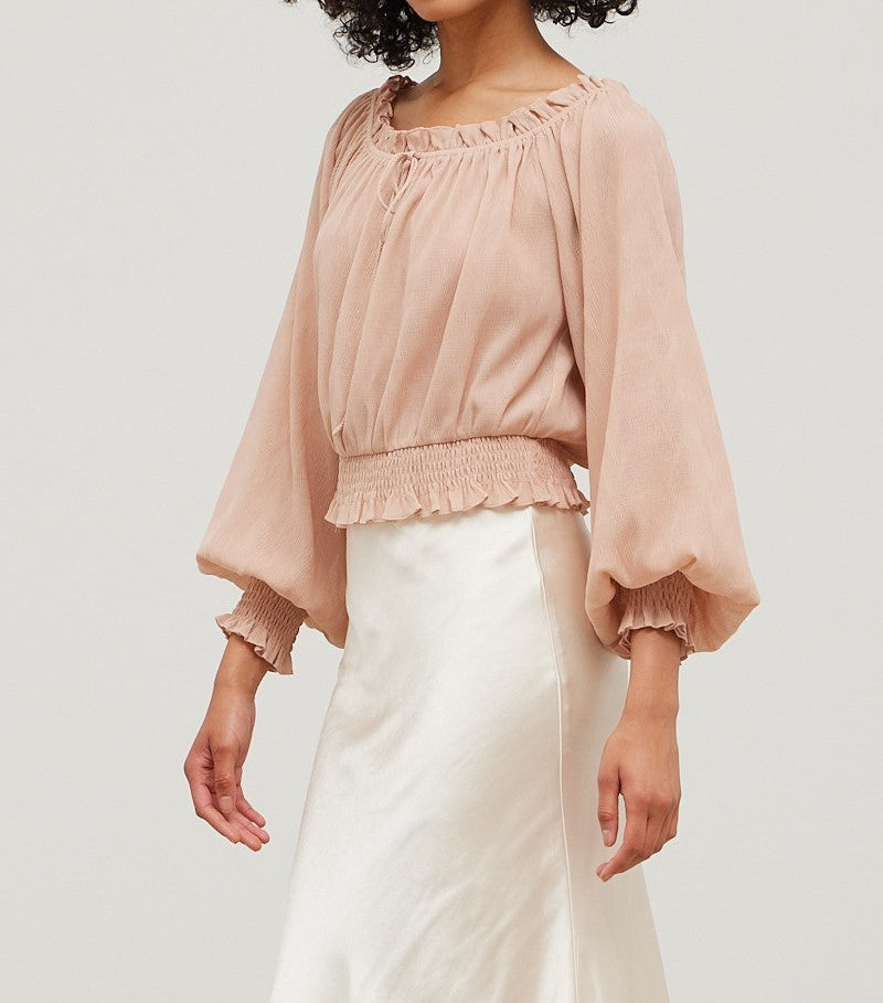 OFF THE SHOULDER TEXTURED TOP
