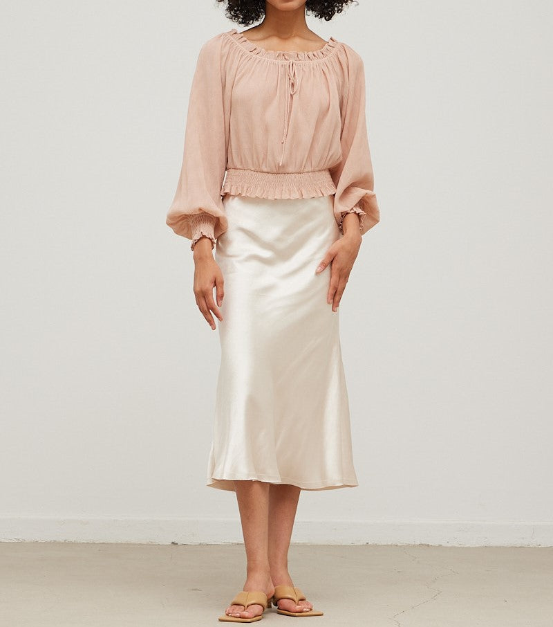 OFF THE SHOULDER TEXTURED TOP
