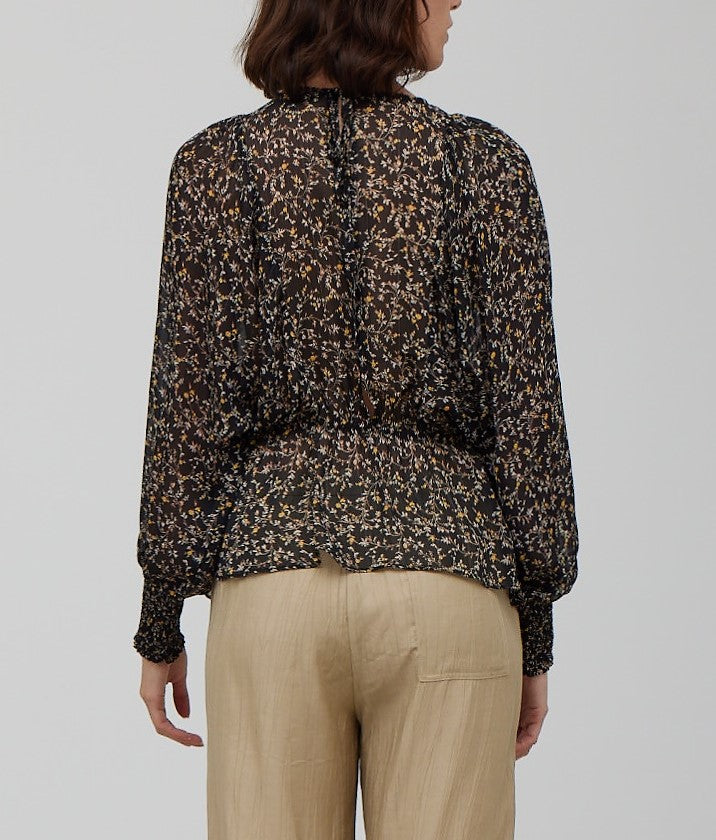 DOLMAN SLEEVE PRINTED BLOUSE