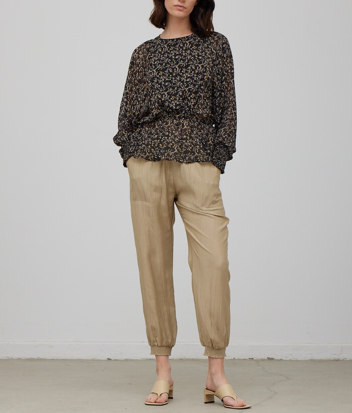 DOLMAN SLEEVE PRINTED BLOUSE