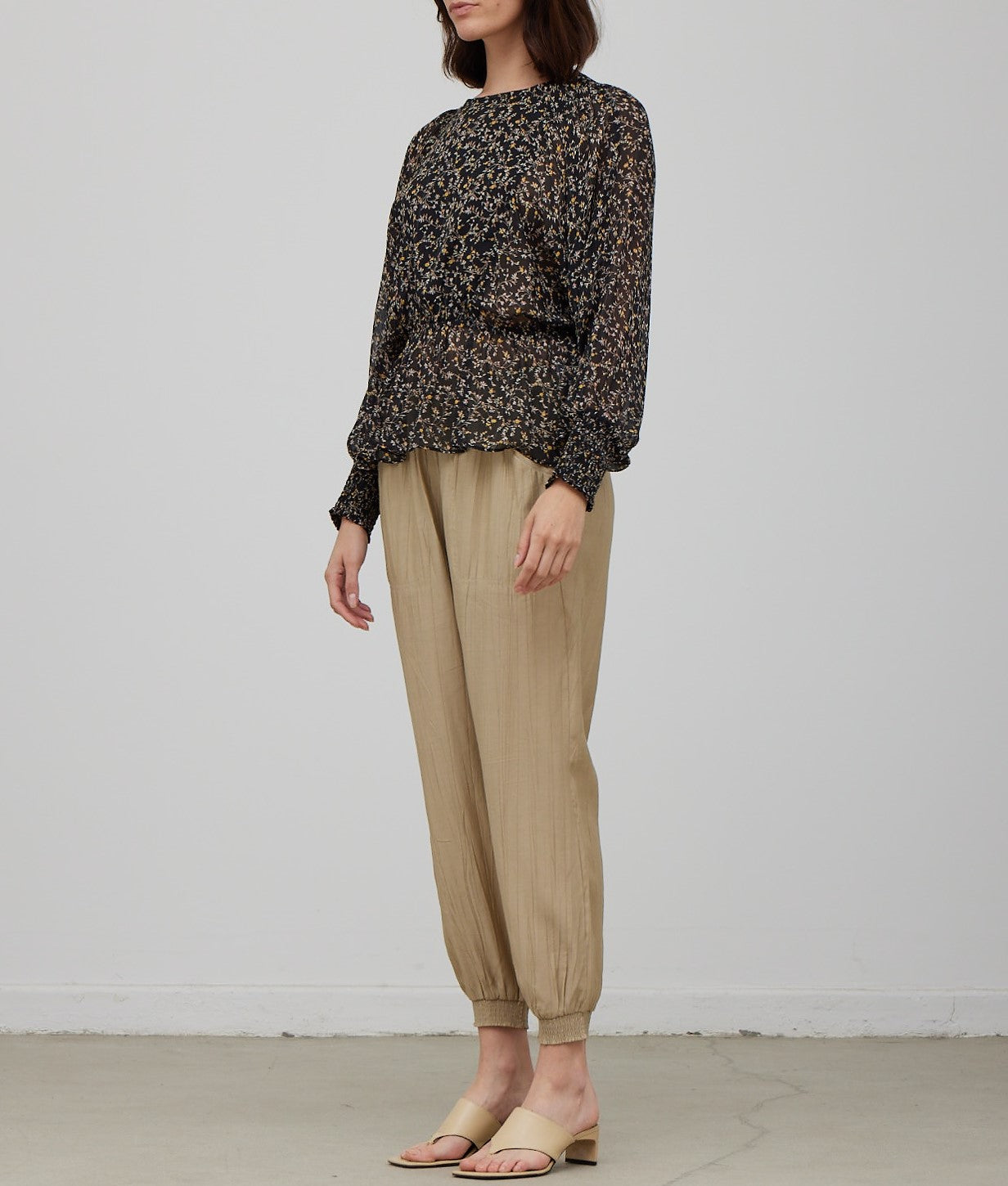 DOLMAN SLEEVE PRINTED BLOUSE