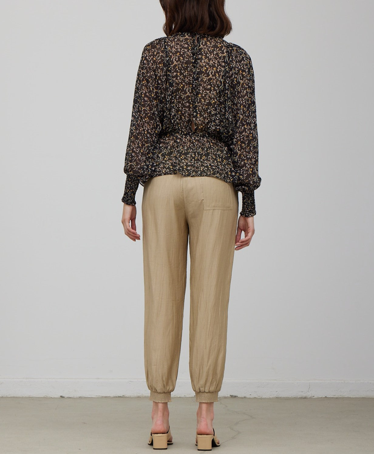 DOLMAN SLEEVE PRINTED BLOUSE