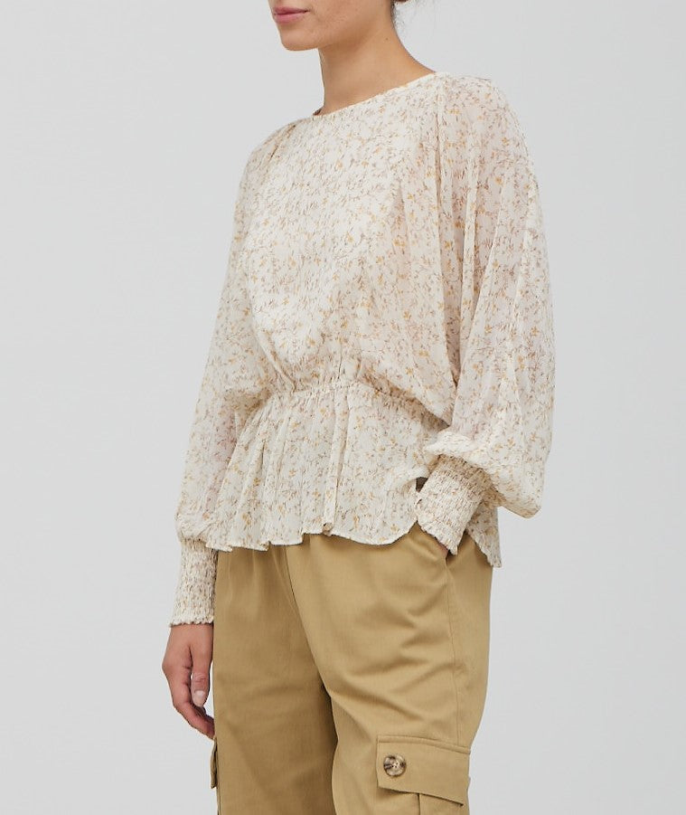 DOLMAN SLEEVE PRINTED BLOUSE