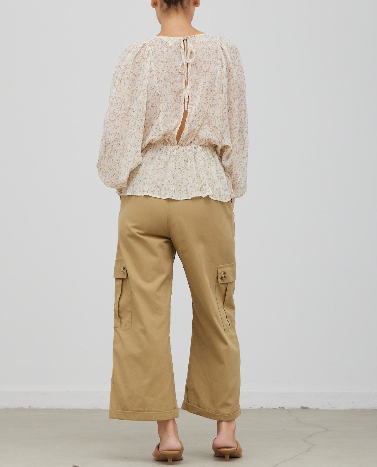 DOLMAN SLEEVE PRINTED BLOUSE