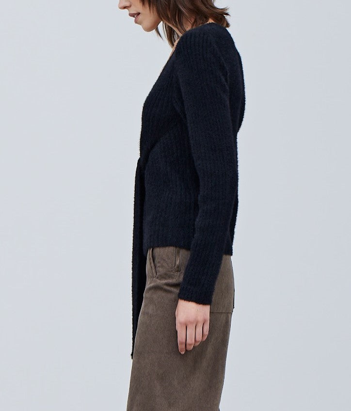 SIDE TIE RIB SWEATER