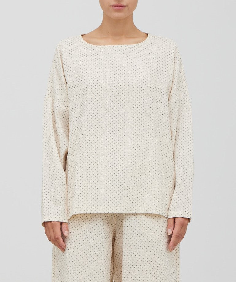 PRINTED GAUZE EASY TOP