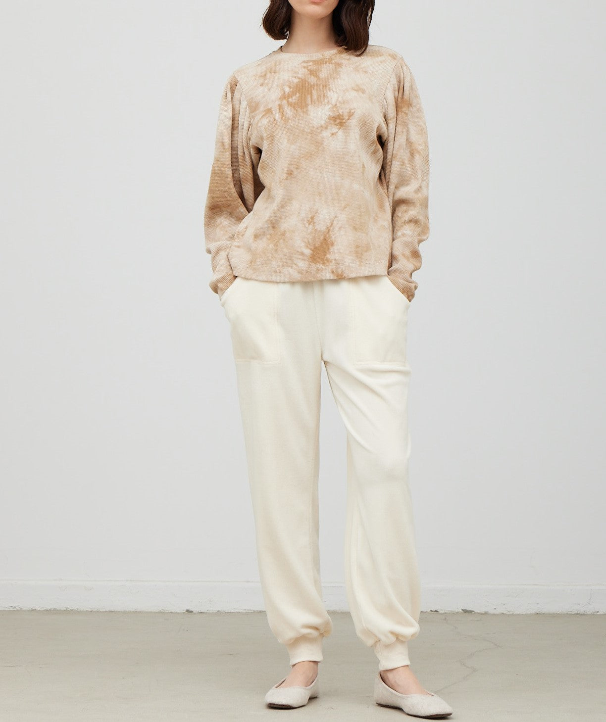 PUFF SLEEVE TIEDYE TOP