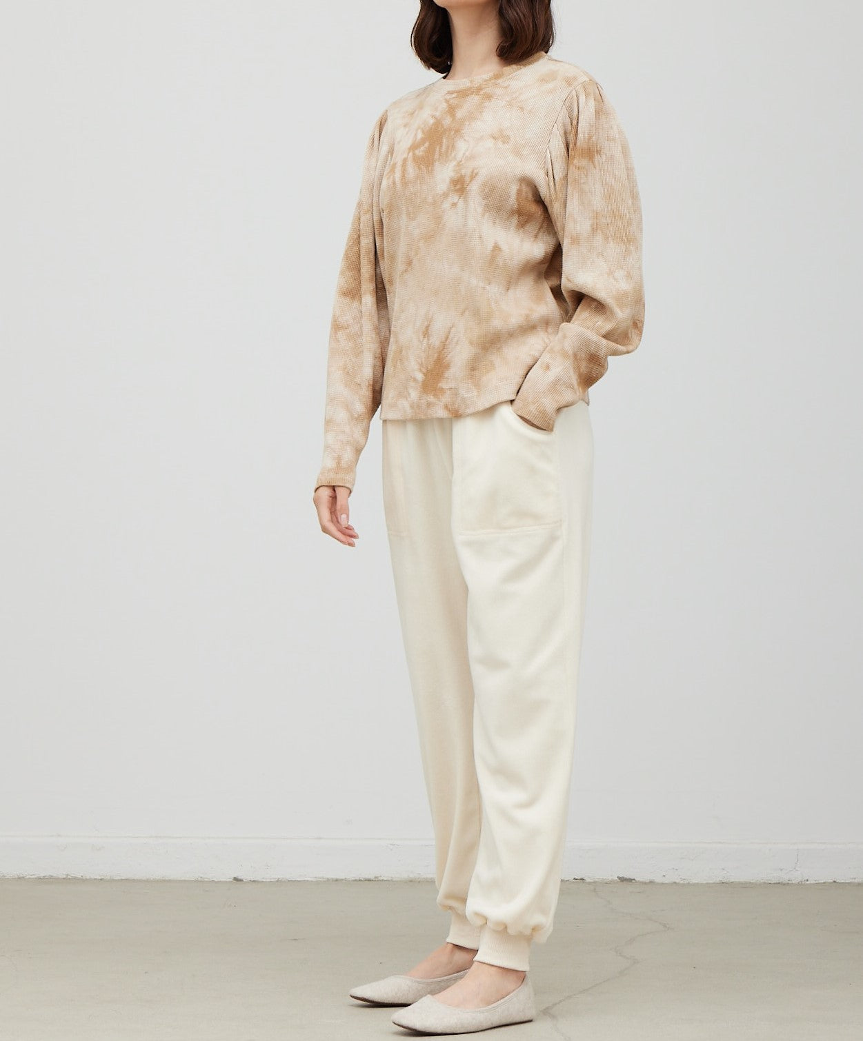 PUFF SLEEVE TIEDYE TOP