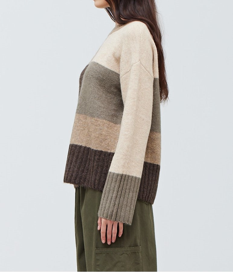 COLOR BLOCK SWEATER TOP