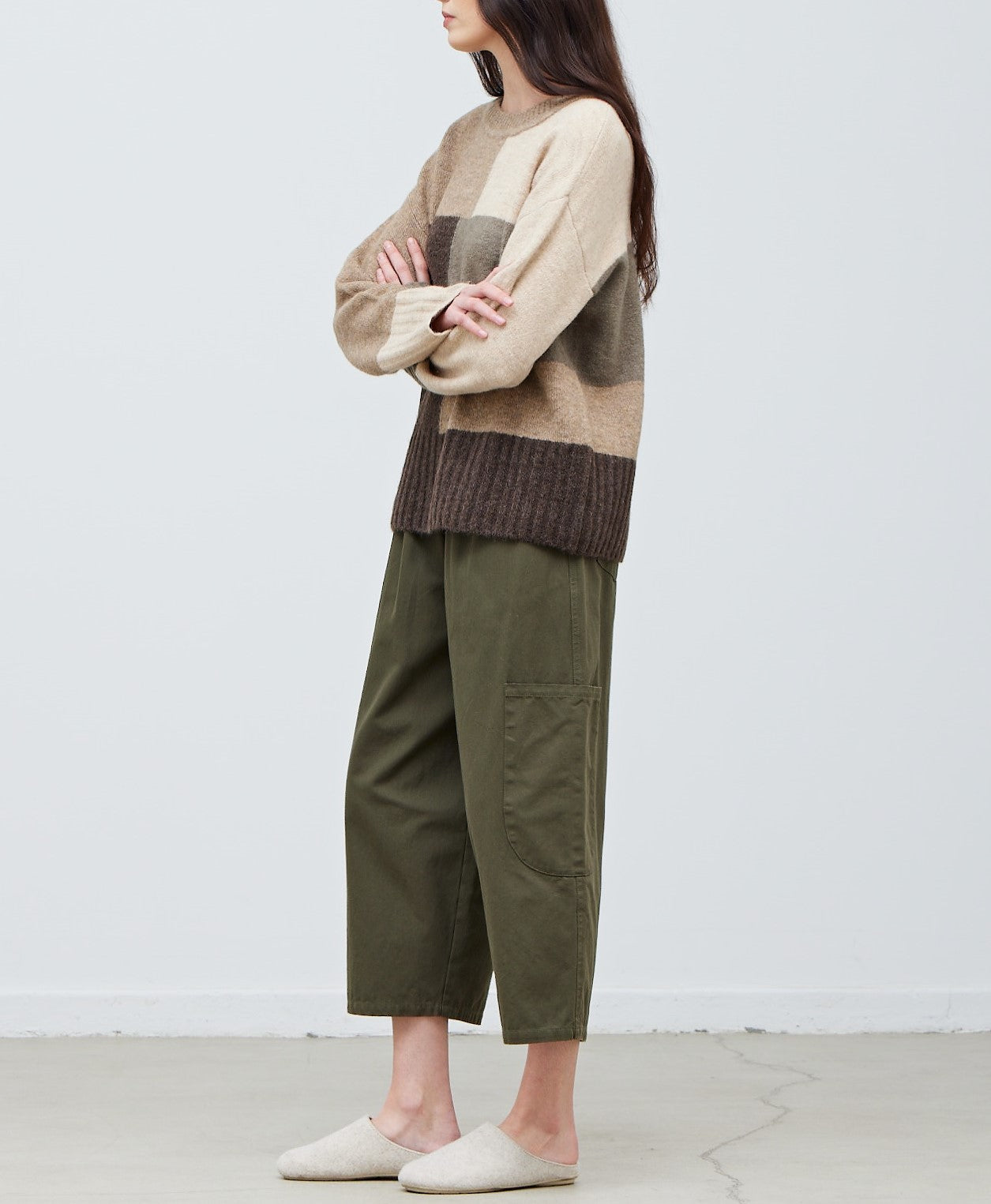 COLOR BLOCK SWEATER TOP
