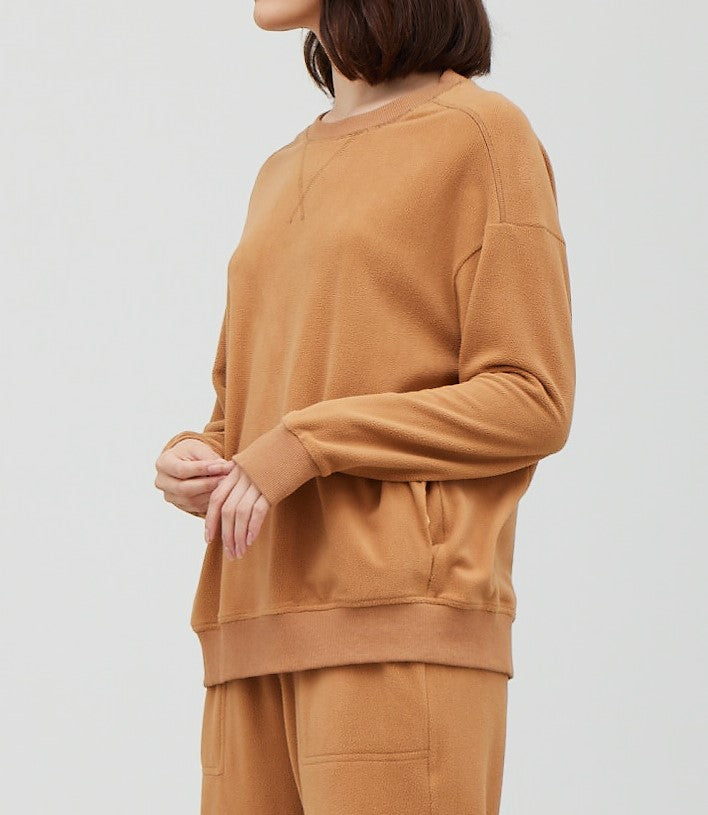 FUZZY TERRY OVERSIZE TOP