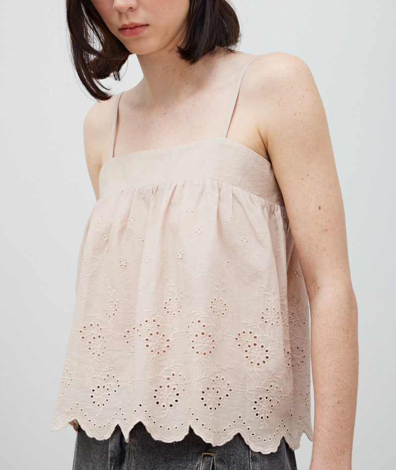 EYELET CAMI TOP