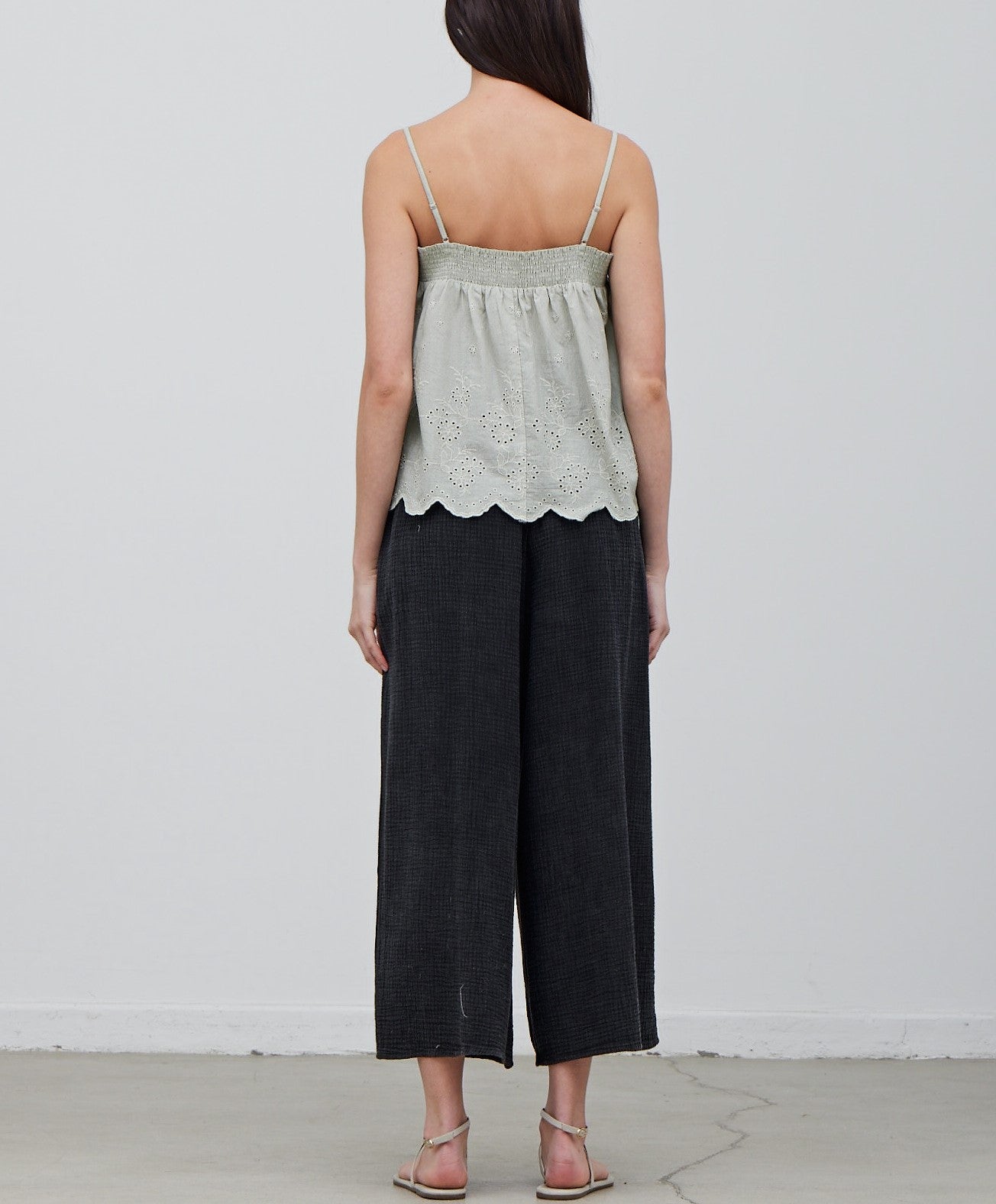 EYELET CAMI TOP