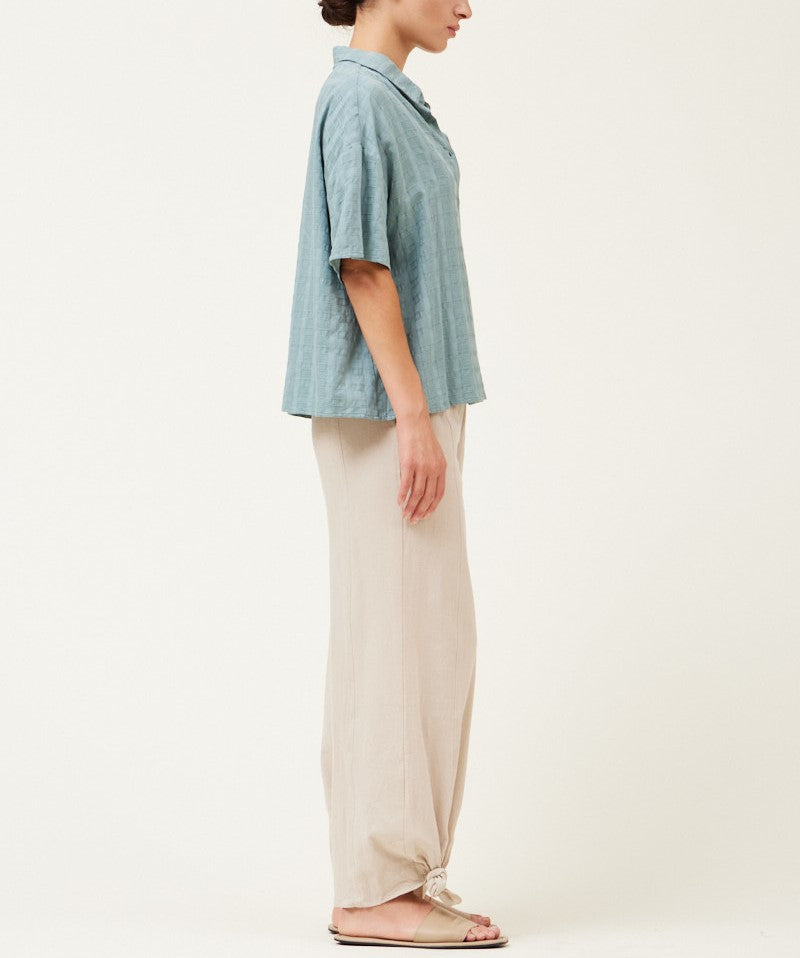 SQUARE TEXTURE SHORT SLEEVE SHIRT