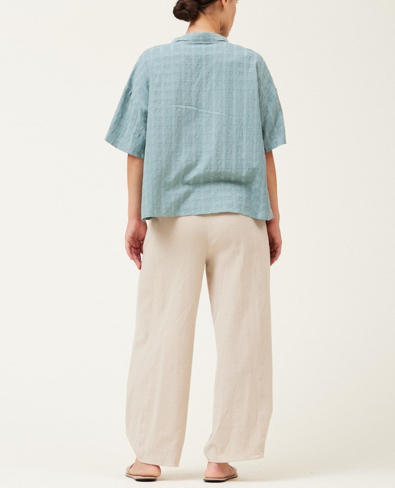 SQUARE TEXTURE SHORT SLEEVE SHIRT