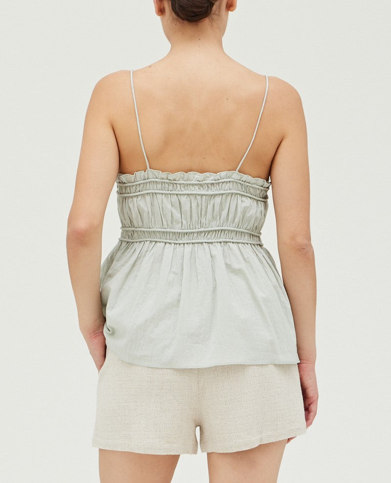 RUFFLE DETAIL CAMI TOP