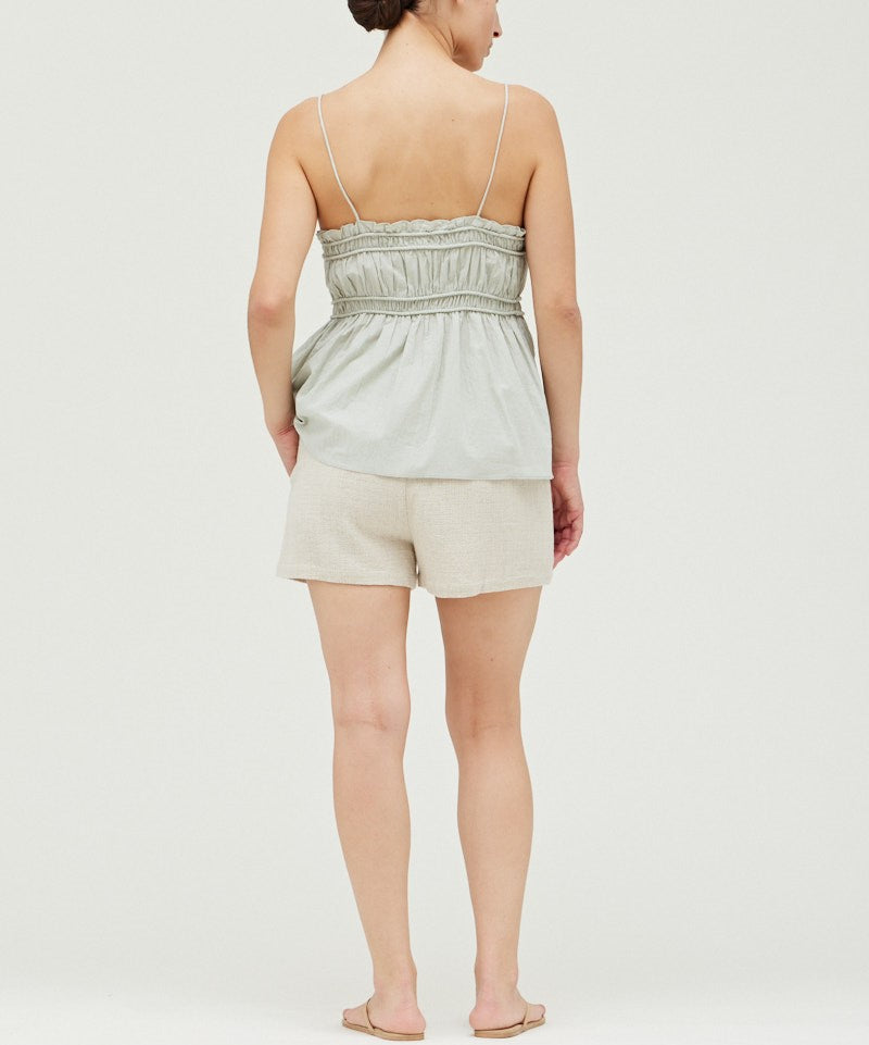 RUFFLE DETAIL CAMI TOP