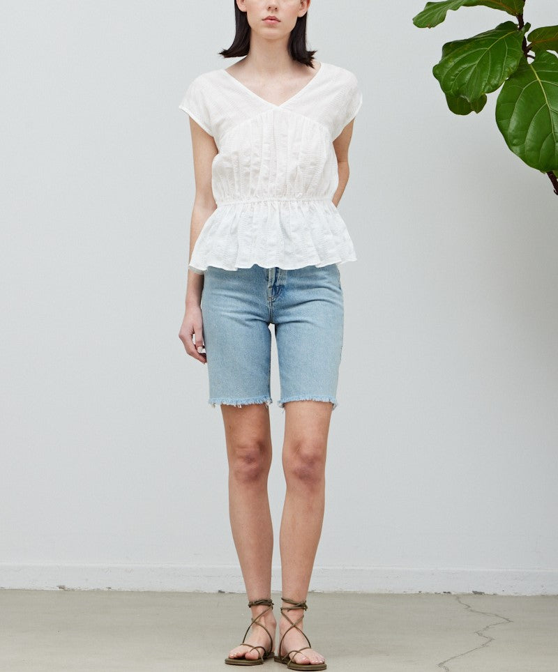 SHIRRED COTTON TOP