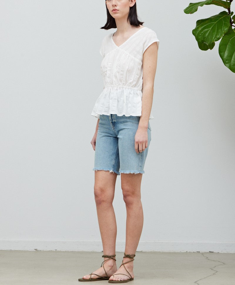 SHIRRED COTTON TOP