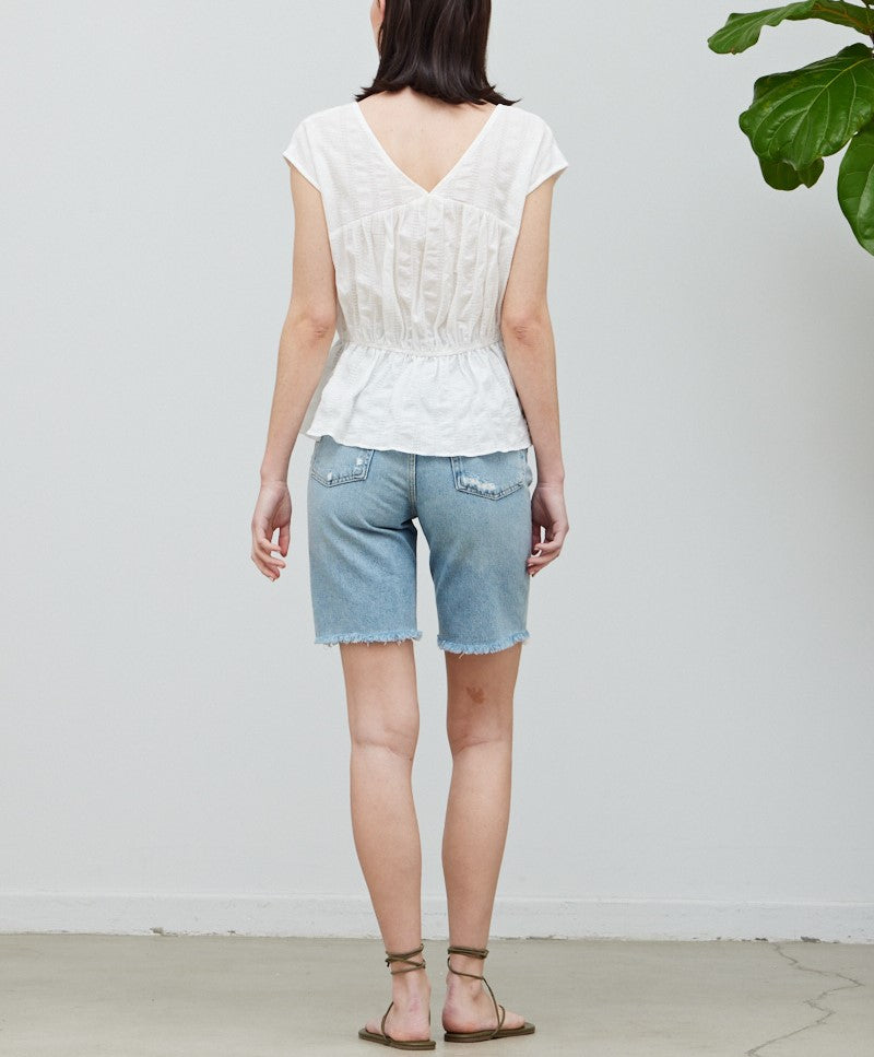 SHIRRED COTTON TOP