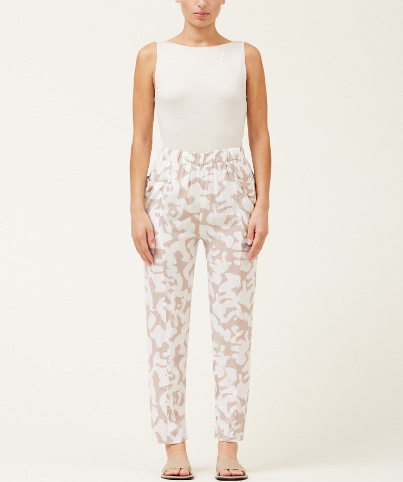 SIDE POCKET COTTON PRINT PANT