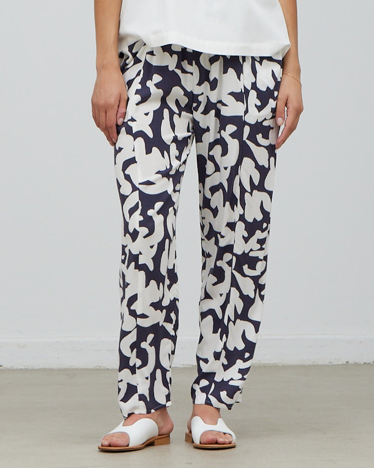 SIDE POCKET COTTON PRINT PANT