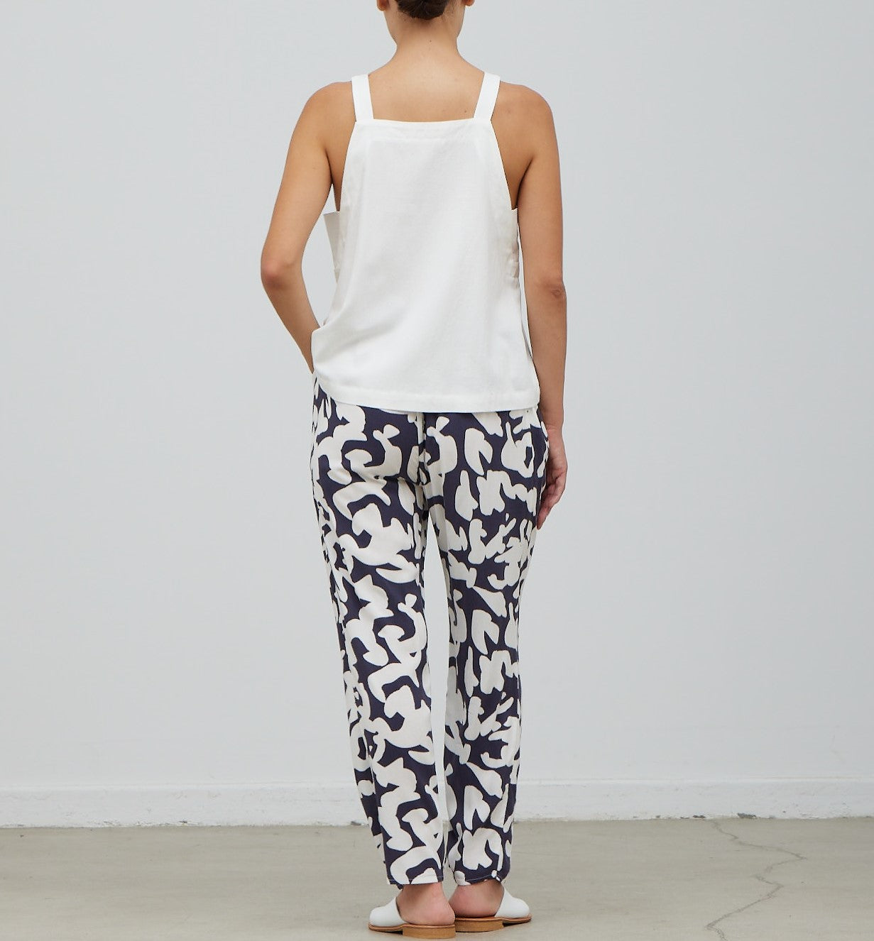 SIDE POCKET COTTON PRINT PANT