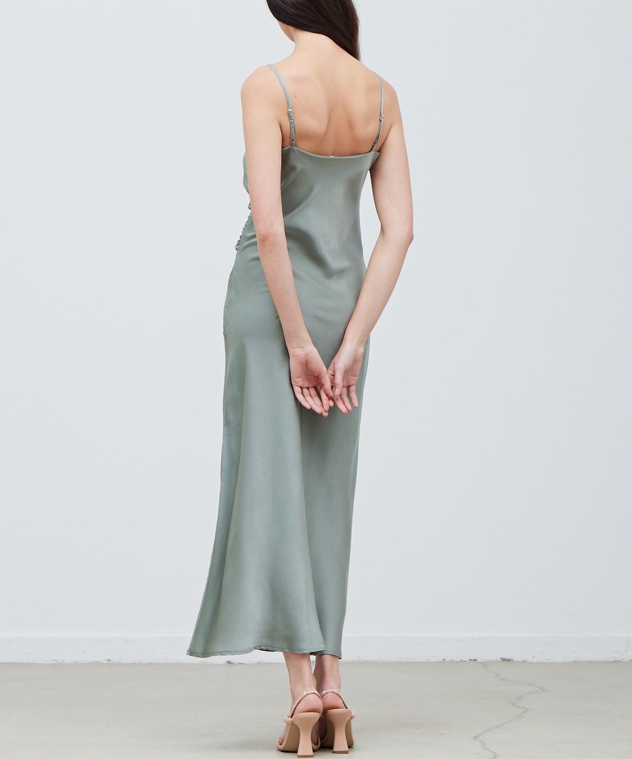 GATHERED SIDE SLIP DRESS
