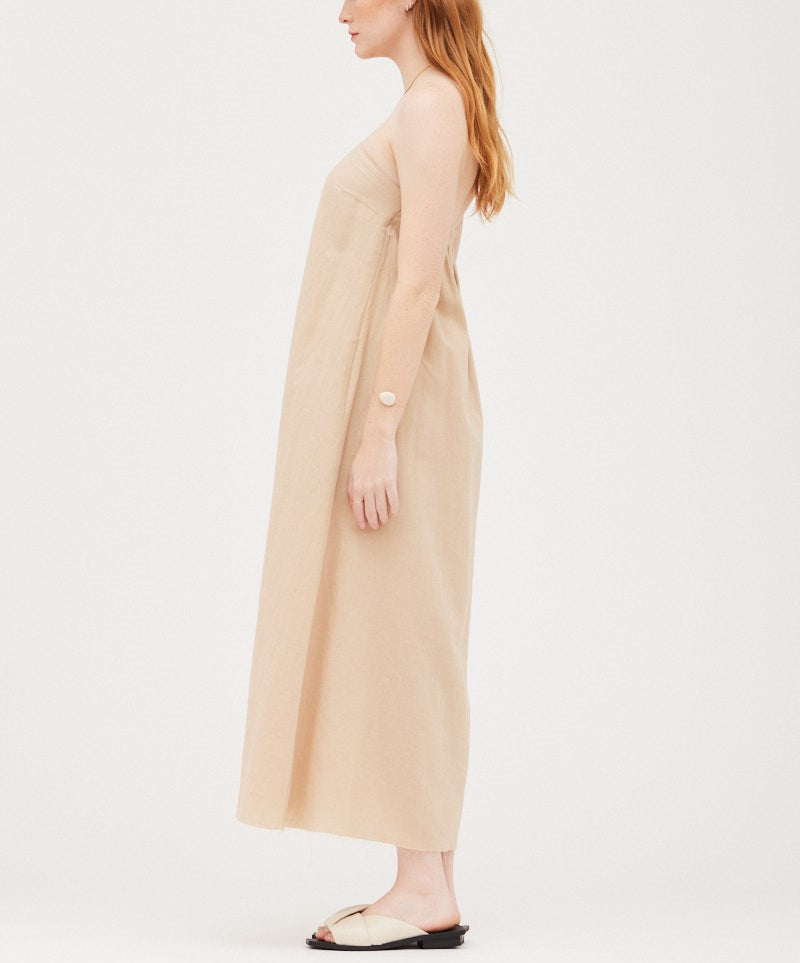STRAPLESS COLUMN DRESS