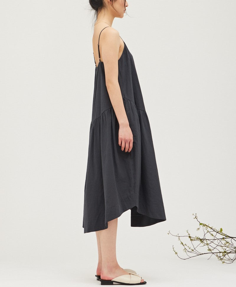OVERSIZE STRIPE CAMI DRESS