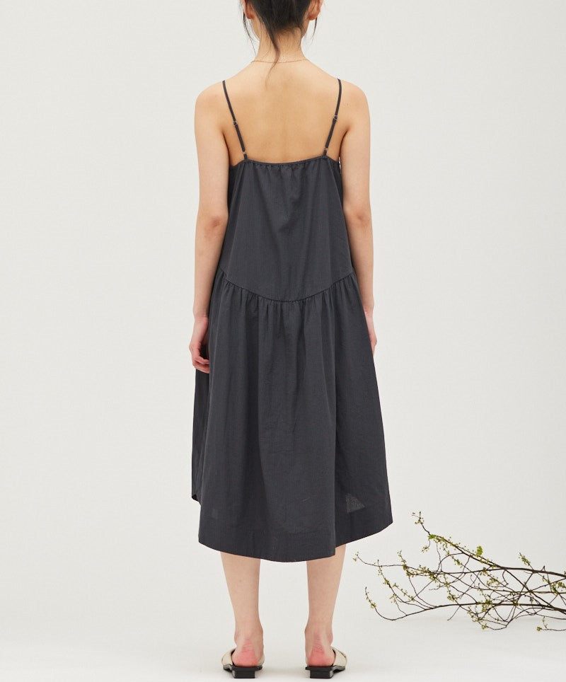 OVERSIZE STRIPE CAMI DRESS