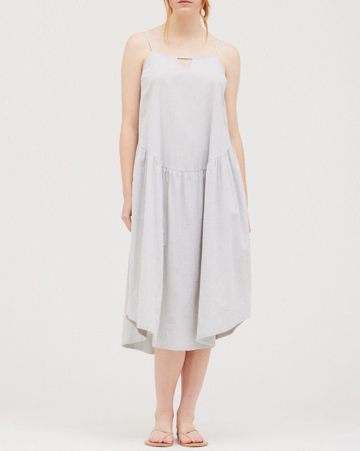 OVERSIZE STRIPE CAMI DRESS