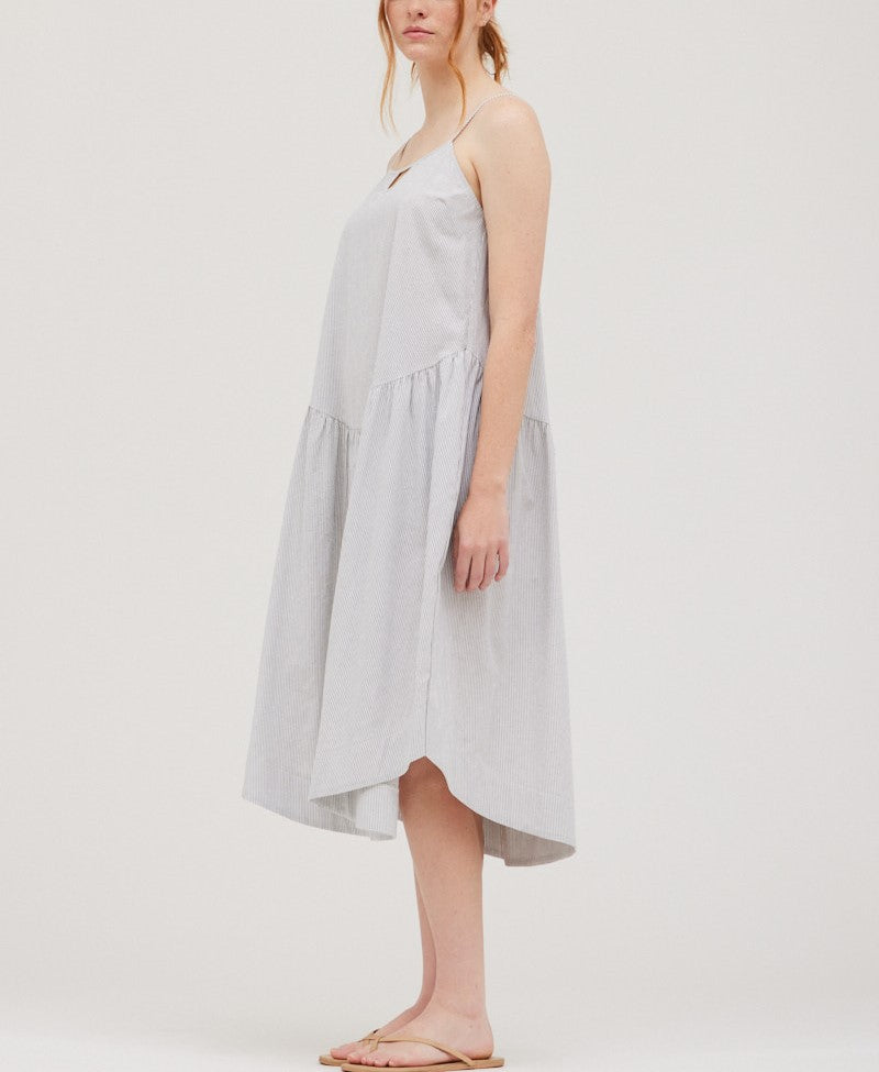 OVERSIZE STRIPE CAMI DRESS